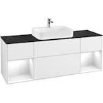 Tvättställsskåp Villeroy & Boch Finion med Två Hyllor och Bänkskiva för Ytmonterat Tvättställ