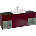 Tvättställsskåp Villeroy & Boch Finion med Två Hyllor och Bänkskiva för Ytmonterat Tvättställ