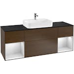 Tvättställsskåp Villeroy & Boch Finion med Två Hyllor och Bänkskiva för Ytmonterat Tvättställ