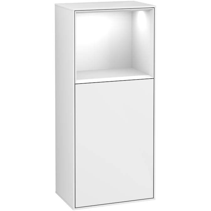Väggskåp Villeroy & Boch Finion med 1 Dörr och Öppen Hylla Uppe 418 mm