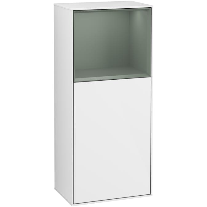 Väggskåp Villeroy & Boch Finion med 1 Dörr och Öppen Hylla Uppe 418 mm
