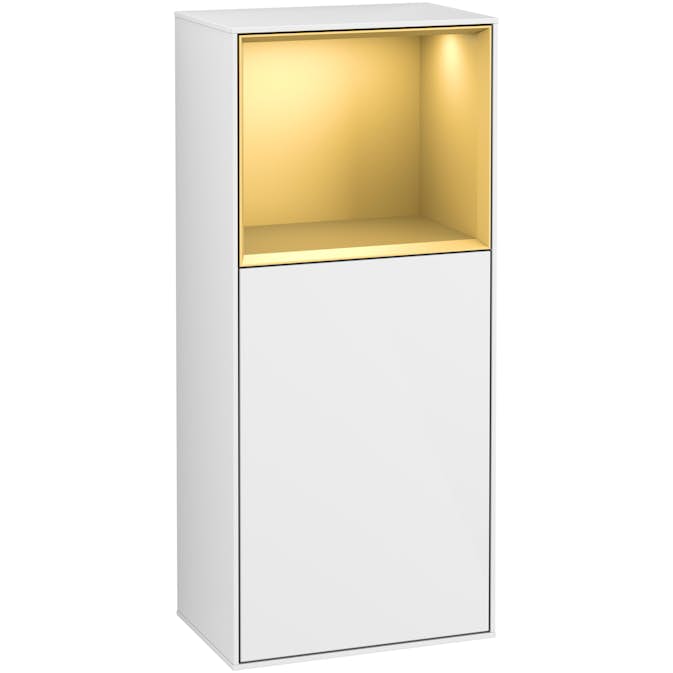 Väggskåp Villeroy & Boch Finion med 1 Dörr och Öppen Hylla Uppe 418 mm