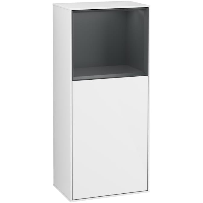 Väggskåp Villeroy & Boch Finion med 1 Dörr och Öppen Hylla Uppe 418 mm