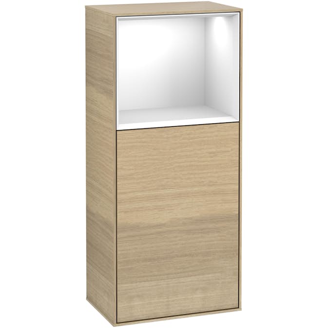 Väggskåp Villeroy & Boch Finion med 1 Dörr och Öppen Hylla Uppe 418 mm