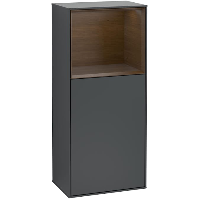 Väggskåp Villeroy & Boch Finion med 1 Dörr och Öppen Hylla Uppe 418 mm