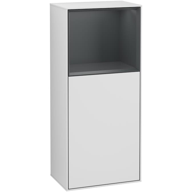 Väggskåp Villeroy & Boch Finion med 1 Dörr och Öppen Hylla Uppe 418 mm