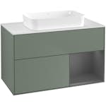 Tvättställsskåp Villeroy & Boch Finion med 2 Lådor Hylla och Bänkskiva för Fristående Tvättställ