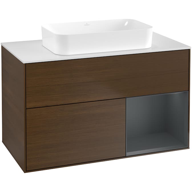Tvättställsskåp Villeroy & Boch Finion med 2 Lådor Hylla och Bänkskiva för Fristående Tvättställ