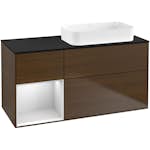 Tvättställsskåp Villeroy & Boch Finion med 3 Lådor Hylla och Bänkskiva för Ocentrerat Fristående Tvättställ