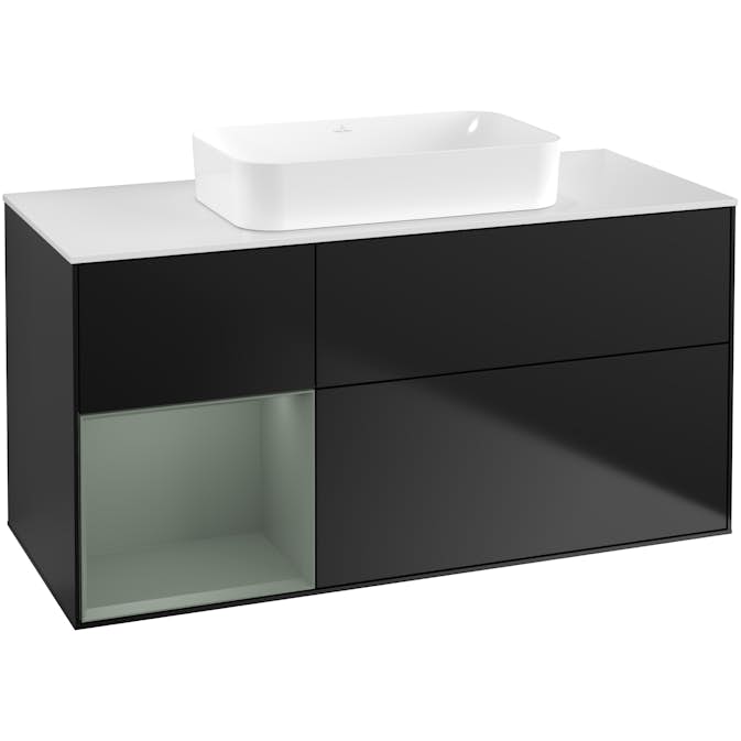 Tvättställsskåp Villeroy & Boch Finion med 3 Lådor Hylla och Bänkskiva för Fristående Tvättställ