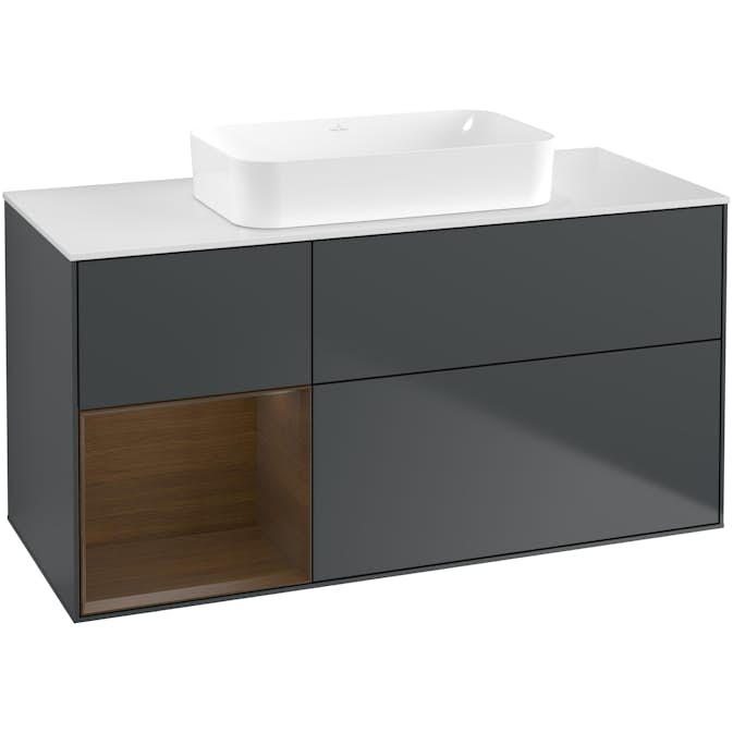 Tvättställsskåp Villeroy & Boch Finion med 3 Lådor Hylla och Bänkskiva för Fristående Tvättställ