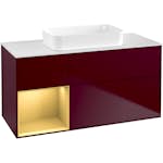 Tvättställsskåp Villeroy & Boch Finion med 3 Lådor Hylla och Bänkskiva för Fristående Tvättställ