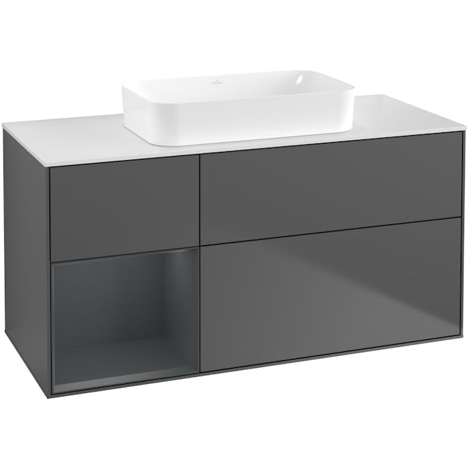 Tvättställsskåp Villeroy & Boch Finion med 3 Lådor Hylla och Bänkskiva för Fristående Tvättställ