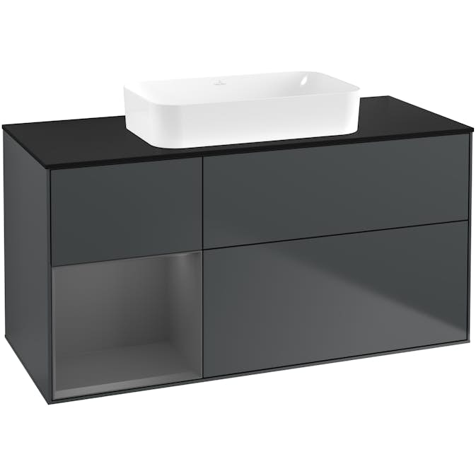 Tvättställsskåp Villeroy & Boch Finion med 3 Lådor Hylla och Bänkskiva för Fristående Tvättställ