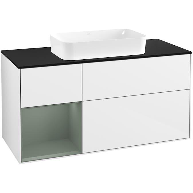 Tvättställsskåp Villeroy & Boch Finion med 3 Lådor Hylla och Bänkskiva för Fristående Tvättställ