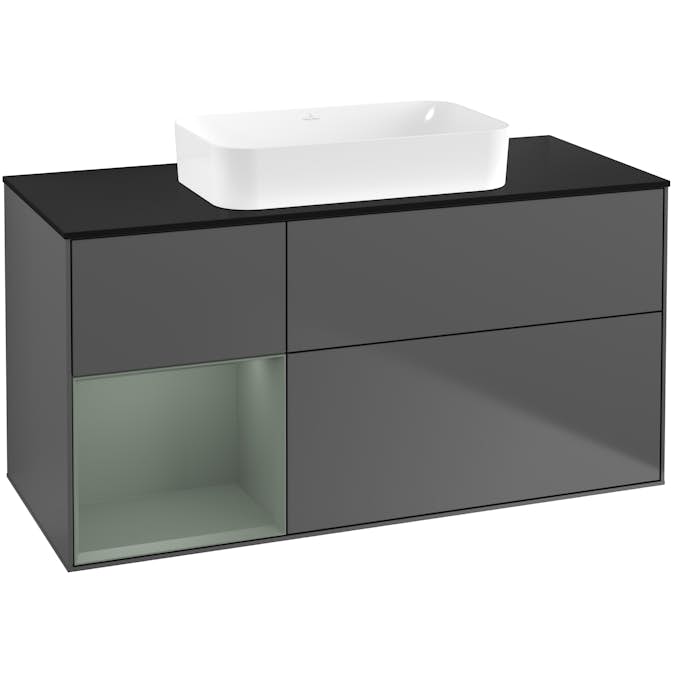 Tvättställsskåp Villeroy & Boch Finion med 3 Lådor Hylla och Bänkskiva för Fristående Tvättställ
