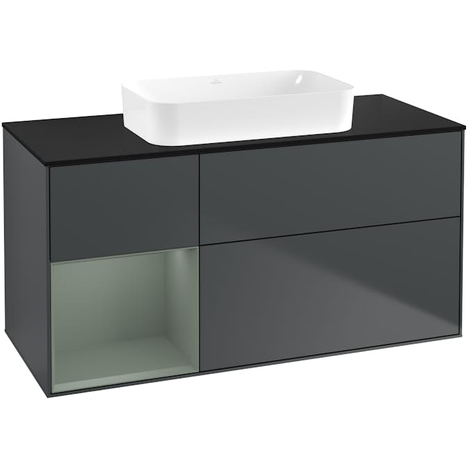 Tvättställsskåp Villeroy & Boch Finion med 3 Lådor Hylla och Bänkskiva för Fristående Tvättställ