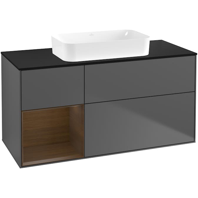 Tvättställsskåp Villeroy & Boch Finion med 3 Lådor Hylla och Bänkskiva för Fristående Tvättställ