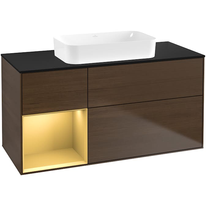 Tvättställsskåp Villeroy & Boch Finion med 3 Lådor Hylla och Bänkskiva för Fristående Tvättställ