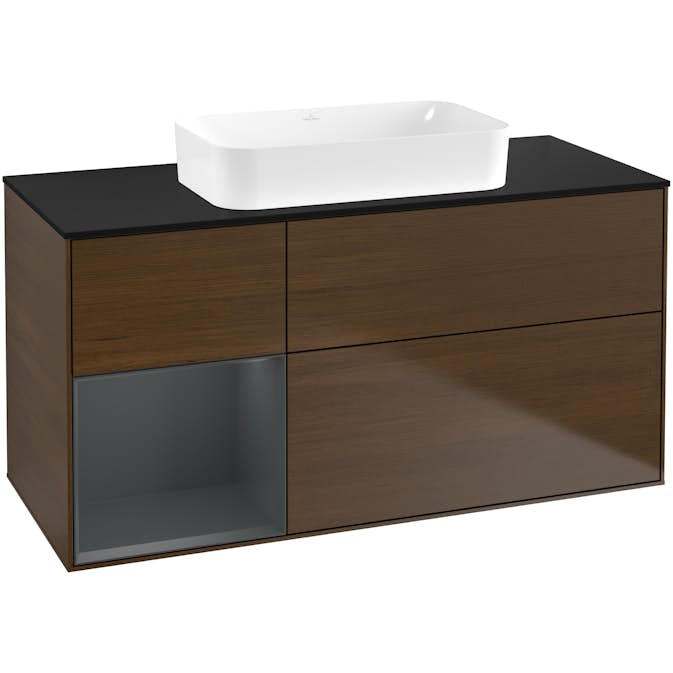 Tvättställsskåp Villeroy & Boch Finion med 3 Lådor Hylla och Bänkskiva för Fristående Tvättställ