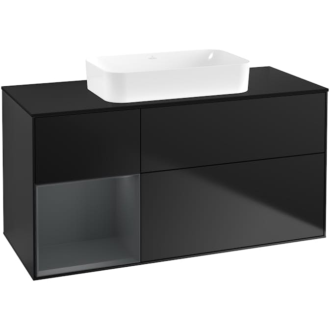 Tvättställsskåp Villeroy & Boch Finion med 3 Lådor Hylla och Bänkskiva för Fristående Tvättställ