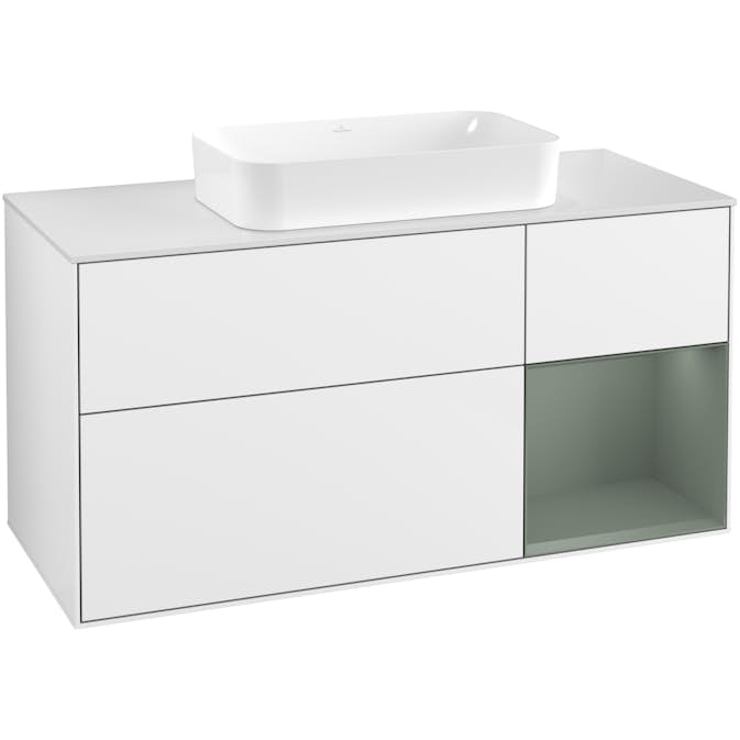 Tvättställsskåp Villeroy & Boch Finion med 3 Lådor Hylla och Bänkskiva för Fristående Tvättställ