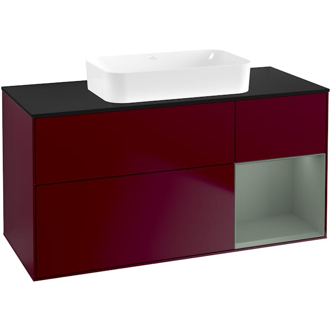 Tvättställsskåp Villeroy & Boch Finion med 3 Lådor Hylla och Bänkskiva för Fristående Tvättställ