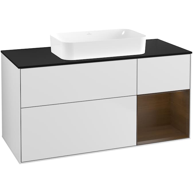 Tvättställsskåp Villeroy & Boch Finion med 3 Lådor Hylla och Bänkskiva för Fristående Tvättställ