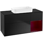 Tvättställsskåp Villeroy & Boch Finion med 3 Lådor Hylla och Bänkskiva för Fristående Tvättställ