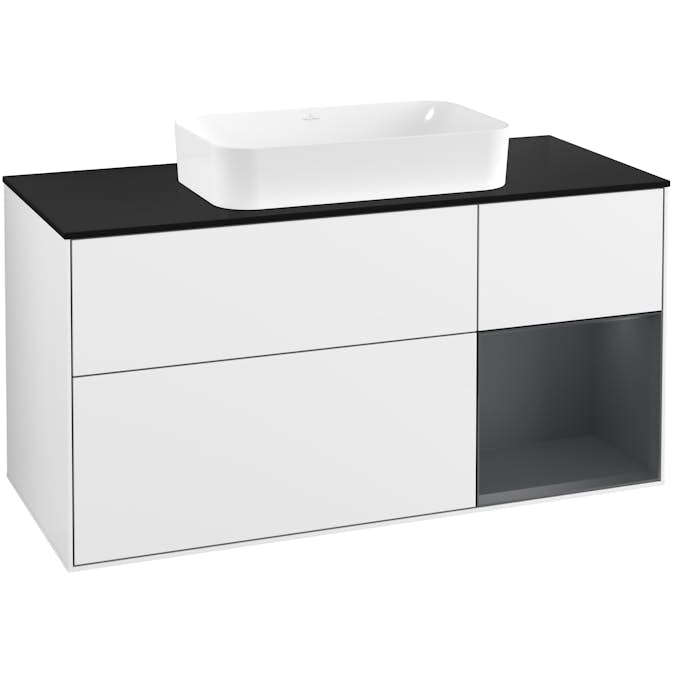 Tvättställsskåp Villeroy & Boch Finion med 3 Lådor Hylla och Bänkskiva för Fristående Tvättställ