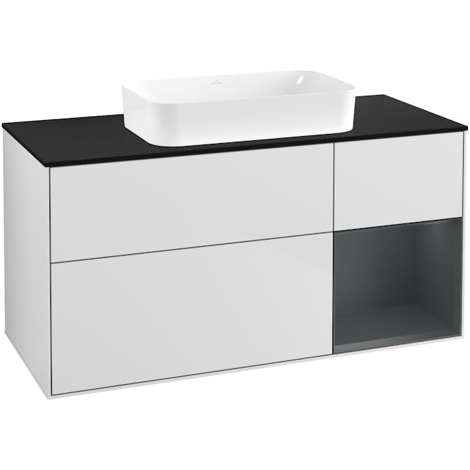 Tvättställsskåp Villeroy & Boch Finion med 3 Lådor Hylla och Bänkskiva för Fristående Tvättställ