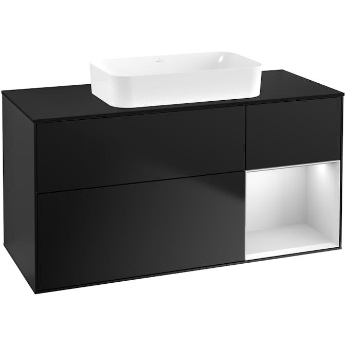 Tvättställsskåp Villeroy & Boch Finion med 3 Lådor Hylla och Bänkskiva för Fristående Tvättställ