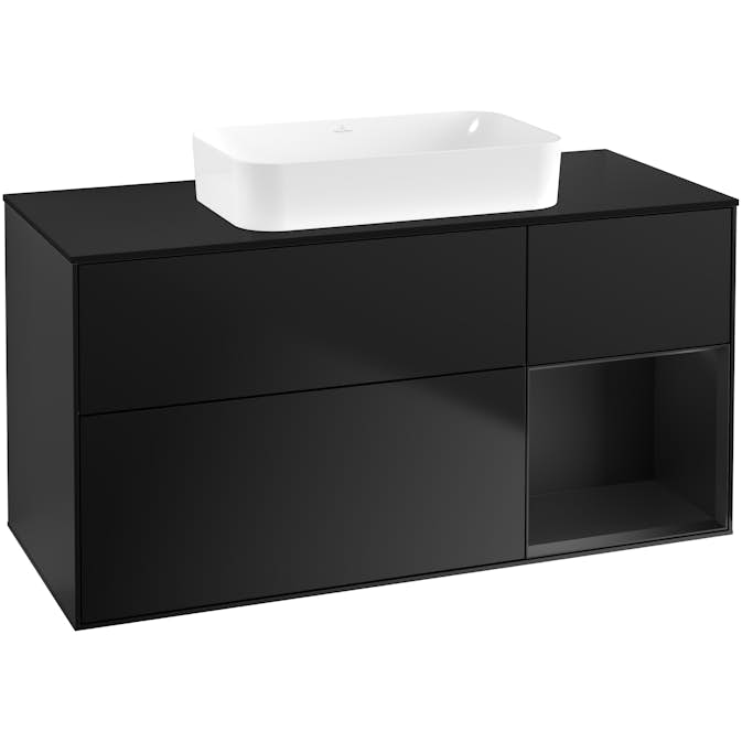 Tvättställsskåp Villeroy & Boch Finion med 3 Lådor Hylla och Bänkskiva för Fristående Tvättställ