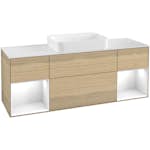 Tvättställsskåp Villeroy & Boch Finion med Två Hyllor och Bänkskiva för Fristående Tvättställ