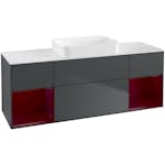 Tvättställsskåp Villeroy & Boch Finion med Två Hyllor och Bänkskiva för Fristående Tvättställ