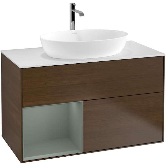 Tvättställsskåp Villeroy & Boch Finion med 2 Lådor Hylla och Bänkskiva för Fristående Tvättställ från Artis & Collaro