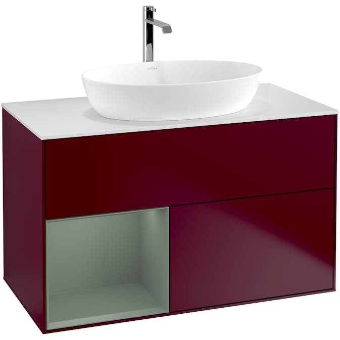 Tvättställsskåp Villeroy & Boch Finion med 2 Lådor Hylla och Bänkskiva för Fristående Tvättställ från Artis & Collaro