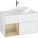 Tvättställsskåp Villeroy & Boch Finion med 2 Lådor Hylla och Bänkskiva för Fristående Tvättställ från Artis & Collaro