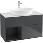 Tvättställsskåp Villeroy & Boch Finion med 2 Lådor Hylla och Bänkskiva för Fristående Tvättställ från Artis & Collaro