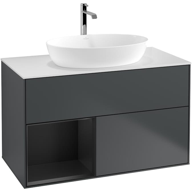 Tvättställsskåp Villeroy & Boch Finion med 2 Lådor Hylla och Bänkskiva för Fristående Tvättställ från Artis & Collaro