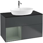 Tvättställsskåp Villeroy & Boch Finion med 2 Lådor Hylla och Bänkskiva för Fristående Tvättställ från Artis & Collaro