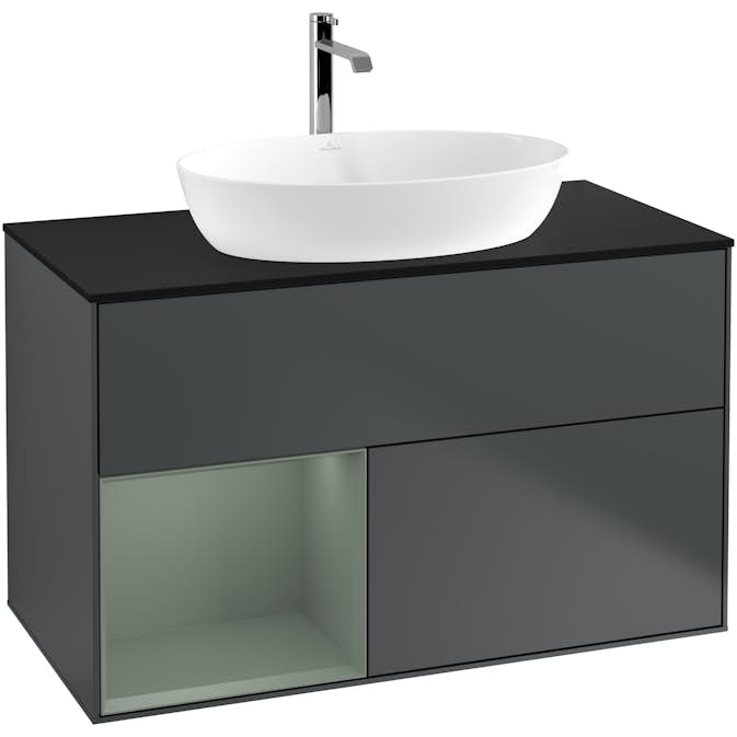 Tvättställsskåp Villeroy & Boch Finion med 2 Lådor Hylla och Bänkskiva för Fristående Tvättställ från Artis & Collaro