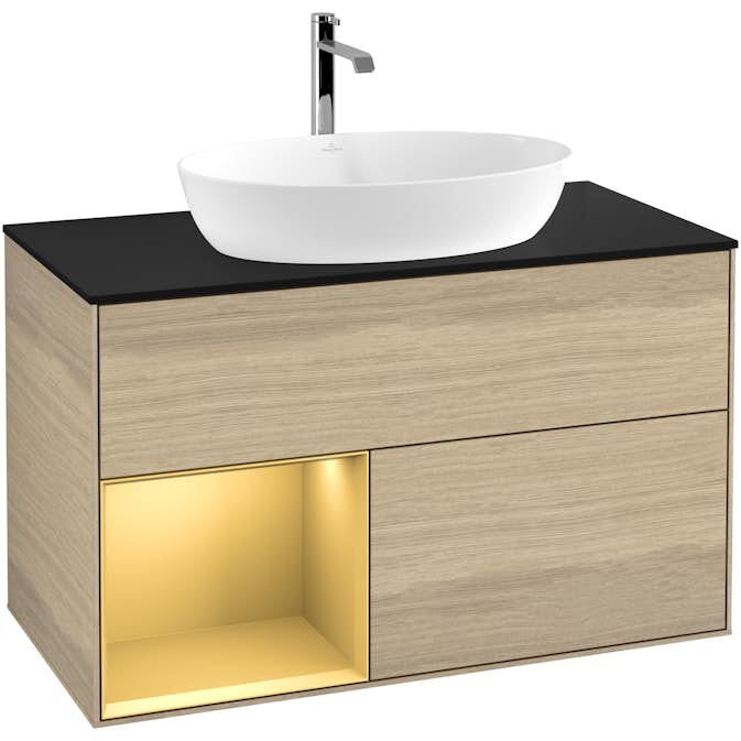Tvättställsskåp Villeroy & Boch Finion med 2 Lådor Hylla och Bänkskiva för Fristående Tvättställ från Artis & Collaro