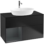 Tvättställsskåp Villeroy & Boch Finion med 2 Lådor Hylla och Bänkskiva för Fristående Tvättställ från Artis & Collaro