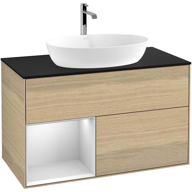 Tvättställsskåp Villeroy & Boch Finion med 2 Lådor Hylla och Bänkskiva för Fristående Tvättställ från Artis & Collaro