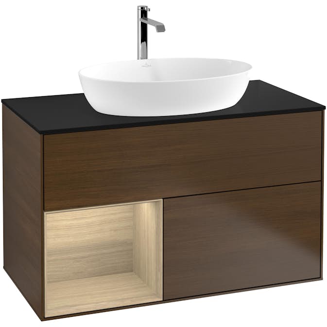 Tvättställsskåp Villeroy & Boch Finion med 2 Lådor Hylla och Bänkskiva för Fristående Tvättställ från Artis & Collaro