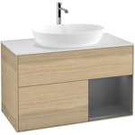 Tvättställsskåp Villeroy & Boch Finion med 2 Lådor Hylla och Bänkskiva för Fristående Tvättställ från Artis & Collaro