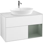 Tvättställsskåp Villeroy & Boch Finion med 2 Lådor Hylla och Bänkskiva för Fristående Tvättställ från Artis & Collaro