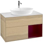 Tvättställsskåp Villeroy & Boch Finion med 2 Lådor Hylla och Bänkskiva för Fristående Tvättställ från Artis & Collaro