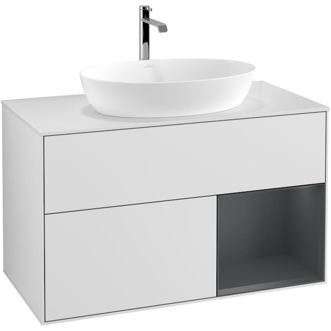 Tvättställsskåp Villeroy & Boch Finion med 2 Lådor Hylla och Bänkskiva för Fristående Tvättställ från Artis & Collaro